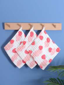 1入組草莓圖案毛巾