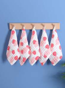 1入組草莓圖案毛巾