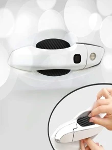 8 piezas Pegatina de coche manija de la puerta - Negro - Ver 3