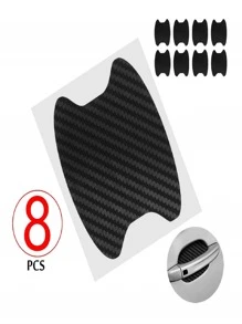 8 piezas Pegatina de coche manija de la puerta - Negro - Ver 4