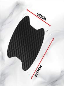 8 piezas Pegatina de coche manija de la puerta - Negro - Ver 6