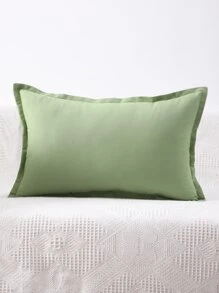 Miater 1 件简约纯色方形抱枕套 - 綠色 - 查看 5