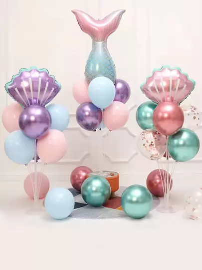 33入組美人魚尾巴圖案小氣球
