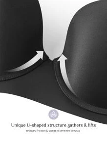 LUVLETTE Dream Curve Support+ T-Shirt Bra - Black - View 4