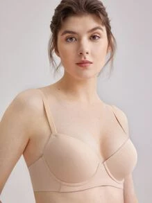 LUVLETTE Áo ngực đẩy lên Trơn tru - Màu be - Xem 9