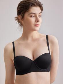 LUVLETTE Áo ngực không dây nâng ngực Dream Curve Support+ - màu đen - Xem 7