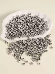 800 cái 4mm Hạt Trang sức Tự làm Phụ kiện - Bạc - Xem 1