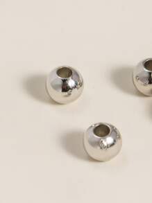 800 cái 4mm Hạt Trang sức Tự làm Phụ kiện - Bạc - Xem 3