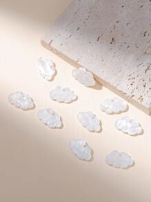 10pcs Cloud DIY Pendant - White - View 2