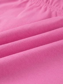 Minifalda informal cómoda de verano para niña interpolada - Rosa Fucsia - Ver 5