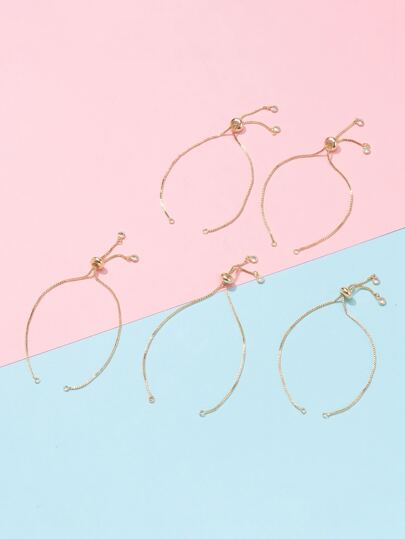 5pcs Cubic Zirconia Decor Bracelets Making DIY Bracelet Accessory