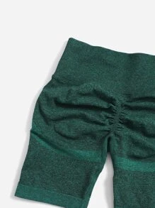 Yoga Basic 4pcs Seamless Scrunch Butt Sports Shorts - Multicolor - View 3