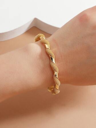 紋理質感開口手鐲