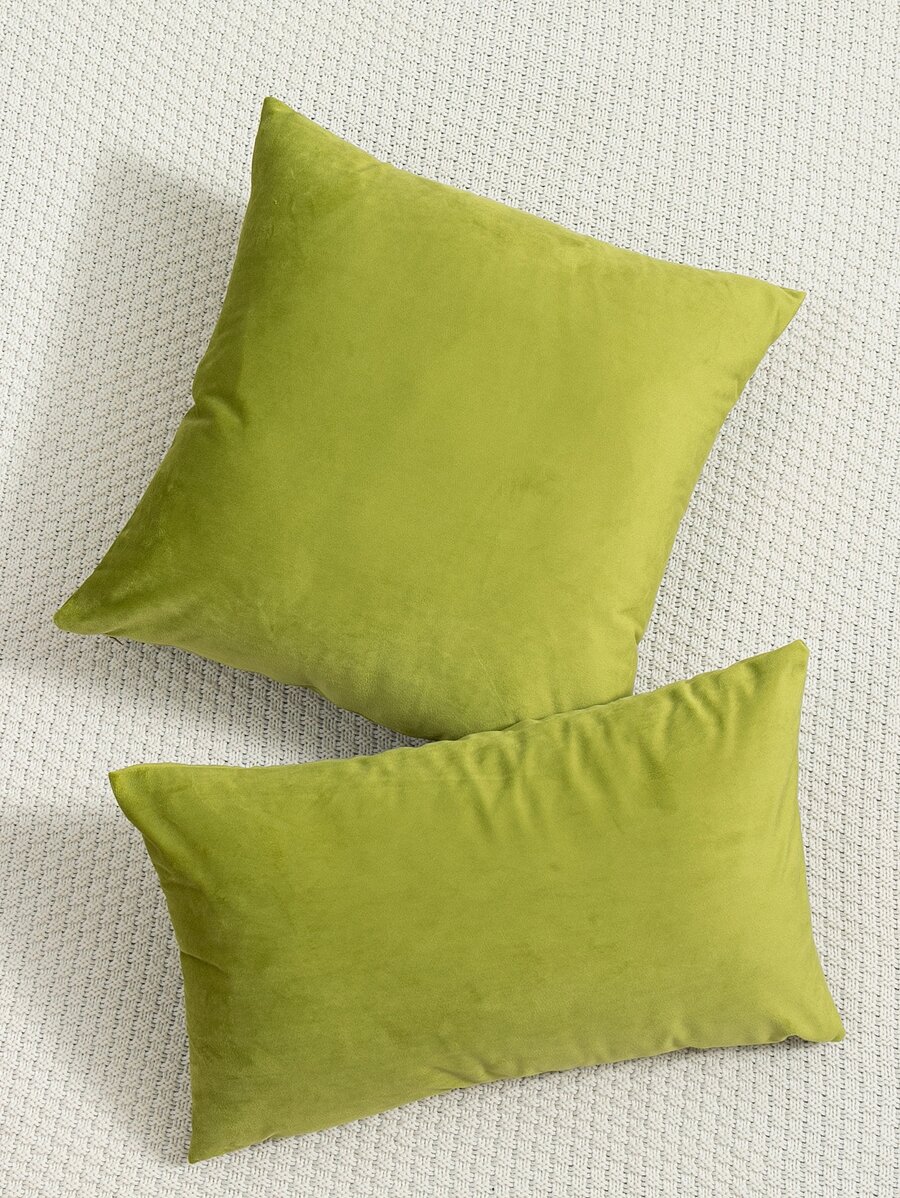 1入組極簡風格靠墊套不附帶墊芯 - 綠色 - 查看 1