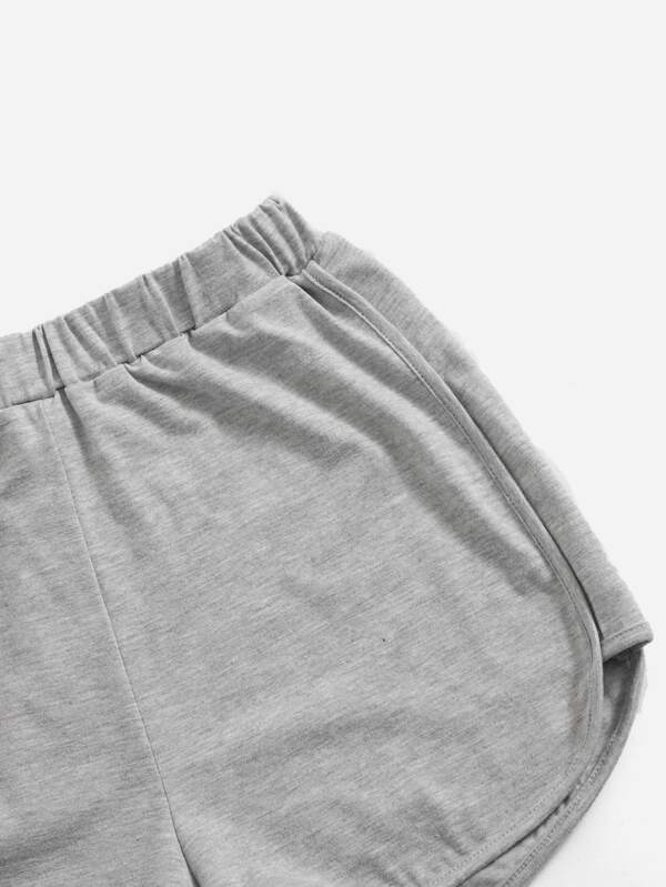 SHEIN Teen Girls 2pcs Elastic Waist Track Shorts SHEIN USA