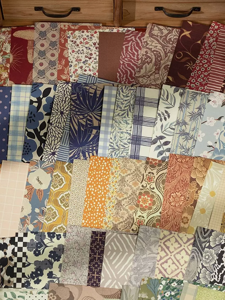 60 adet Rastgele Desen Malzeme Kağıdı - Çok renkli - Görünüm 1