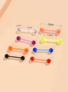 時尚流行男士不銹鋼簡約圈形耳環，適合珠寶禮物和時尚外觀 - 彩色 - 查看 4