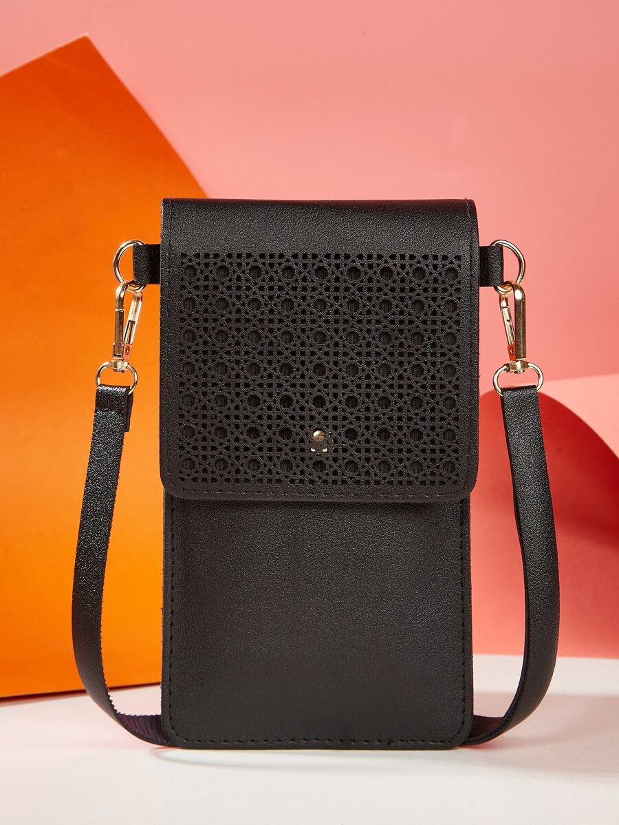 简约翻盖手机包轻便时尚白领上班族大学工作商务通勤办公室周年纪念情侣生日礼物情人节礼物 - 黑色 - 查看 1