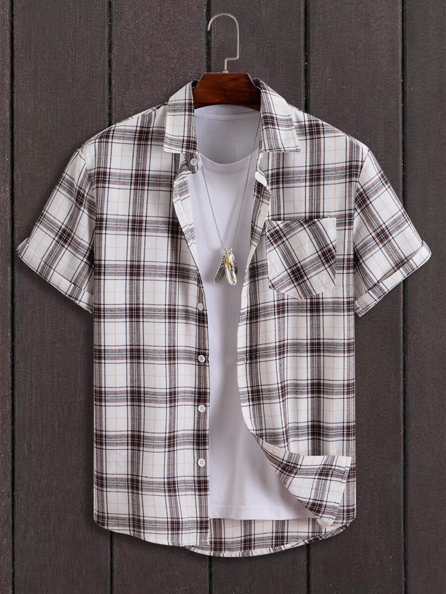 Manfinity Men Plaid Print Shirt Without Tee - Multicolor - View 1