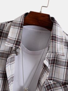 Manfinity Men Plaid Print Shirt Without Tee - Multicolor - View 3