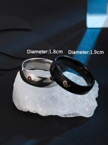 2 Miếng Nam Mô hình Âm & Dương Nhẫn Nhiều màu Thép không gỉ Đúng mốt Phổ biến nhất Đồ trang sức Qủa tặng Buổi tiệc - Nhiều màu - Xem 4