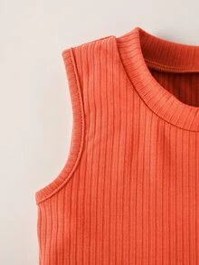 Tops em bé Gân đan màu trơn - Nhiều màu - Xem 4