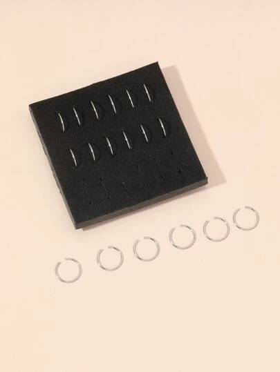 18pcs/set Stainless Steel, Simple & Stylish Simple Nose Ring For Women And Men, Punk Piercing, A Fashionable Body Jewelry Gift For Any Occasion