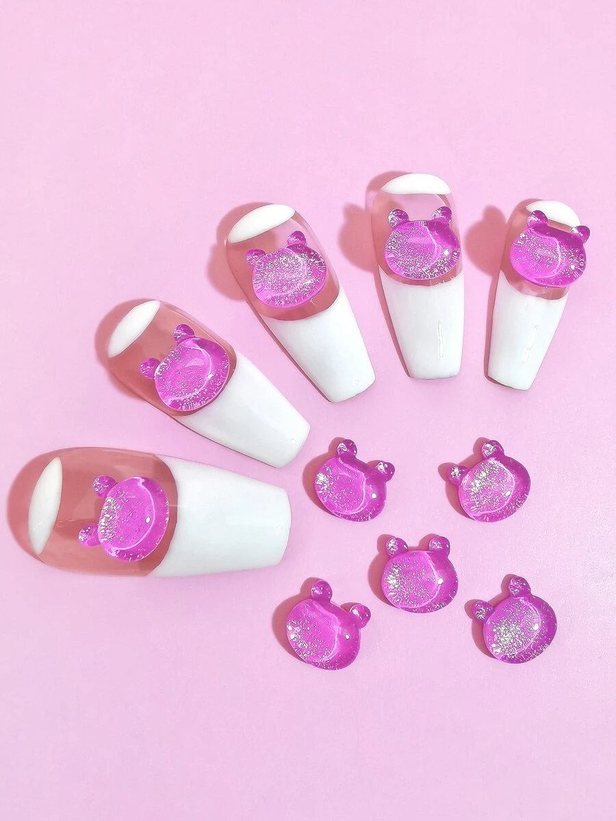 10 món đồ trang trí móng gấu - Màu tím - Xem 1