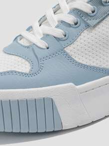 Two Tone Letter Graphic Skate Shoes - Baby Blue - View 3