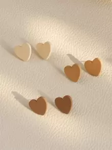 3 cặp/bộ Hoa tai Acrylic hình trái tim nhiều màu sắc dùng cho tiệc lễ hội dành cho bé gái Ngày lễ tình nhân, Mẹ, Mẹ, Ngày của Mẹ, Quà tặng - Lạc đà - Xem 4