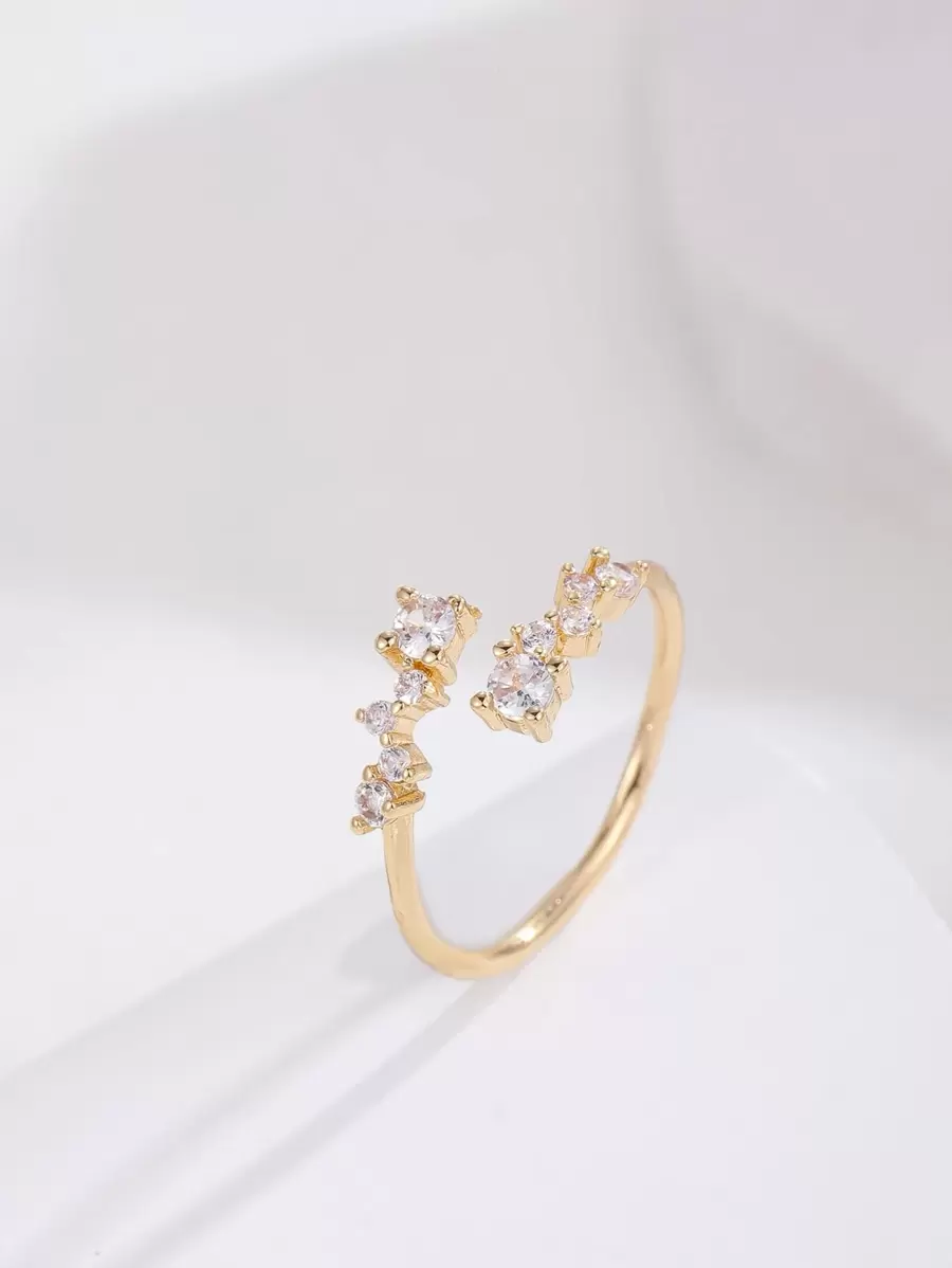 水鑽裝飾圍裹戒指