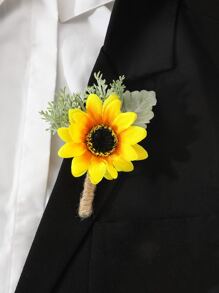 Sunflower Decor Boutonniere - Multicolor - View 1