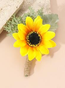 Sunflower Decor Boutonniere - Multicolor - View 2