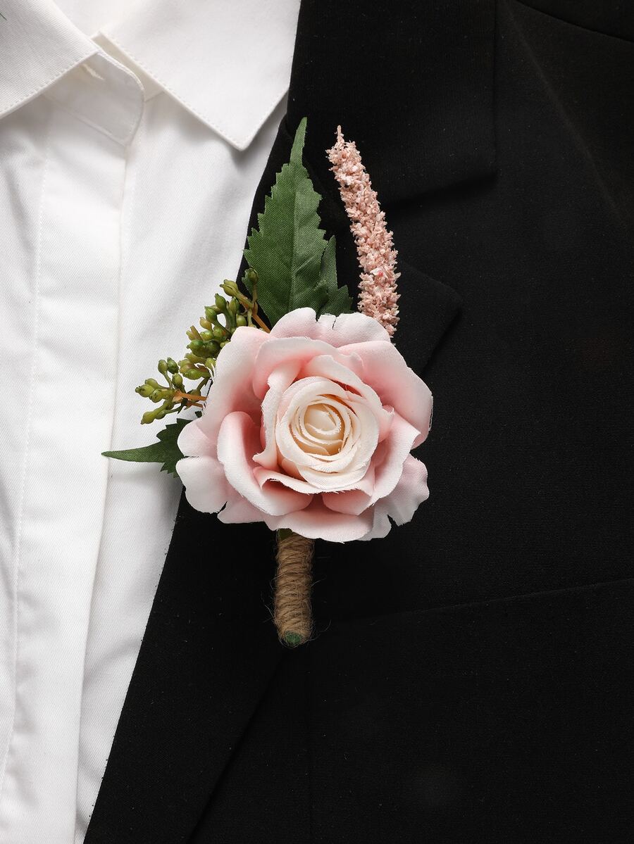Flower Decor Boutonniere - Multicolor - View 1