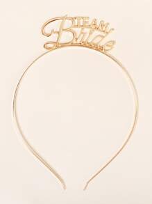 Letter Decor Bridal Headband Party - Gold - View 1