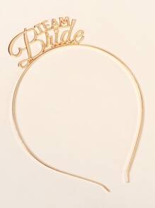 Letter Decor Bridal Headband Party - Gold - View 2