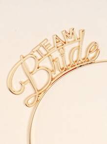 Letter Decor Bridal Headband Party - Gold - View 3