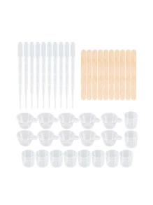 Set de 40 piezas de herramientas DIY, molde de plástico transparente para resina epoxi, juego de herramientas de molde de silicona para hacer manualidades con resina epoxi