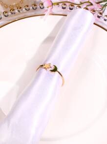 4pcs Moon & Star Design Napkin Ring - Gold - View 4