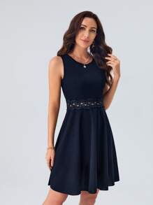 SHEIN Clasi 拼接水溶蕾絲洋裝