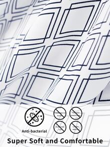 鑽石圖案被套不附帶內芯 - 霧霾藍 - 查看 3