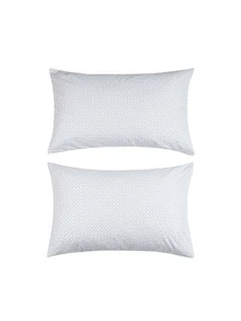 1pair Geometric Pattern Pillowcase Without Filler - Light Grey - View 3