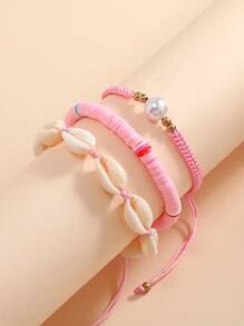 3入組貝殼裝飾手環