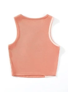 SHEIN Unity Color Block Ribbed Knit Tank Top - Multicolor - View 2