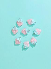 8pcs Strawberry DIY Pendant - Multicolor - View 1