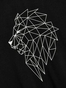 Manfinity VCAY Men Geo Print Tee - Black - View 4