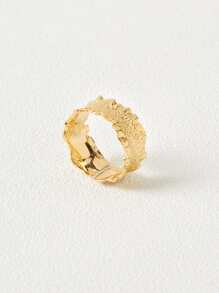 MOTF PREMIUM Anillo abierto con textura de metal - Amarillo Oro - Ver 7