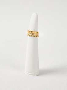 MOTF PREMIUM Anillo abierto con textura de metal - Amarillo Oro - Ver 5