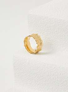 MOTF PREMIUM Anillo abierto con textura de metal - Amarillo Oro - Ver 4