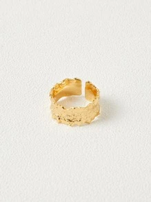 MOTF PREMIUM Anillo abierto con textura de metal - Amarillo Oro - Ver 6